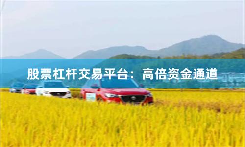 股票杠杆交易平台：高倍资金通道